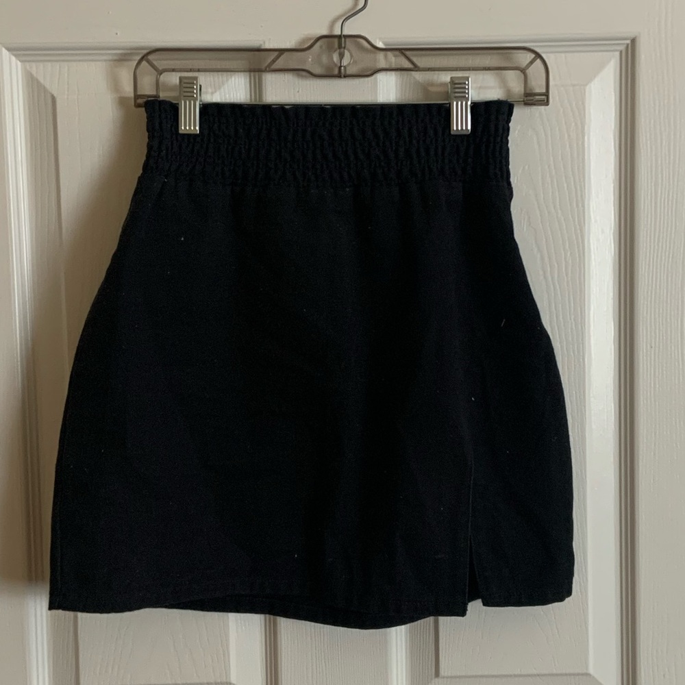 Black Denim Skirt